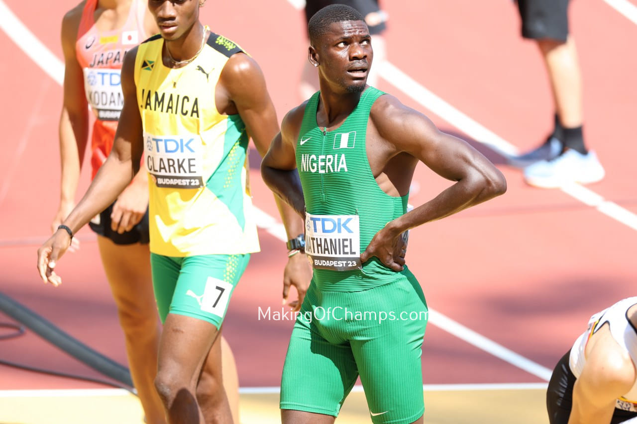 PARIS 2024 NATHANIEL RACES INTO MEN'S 400m HURDLES SEMI FINALS Hotjist